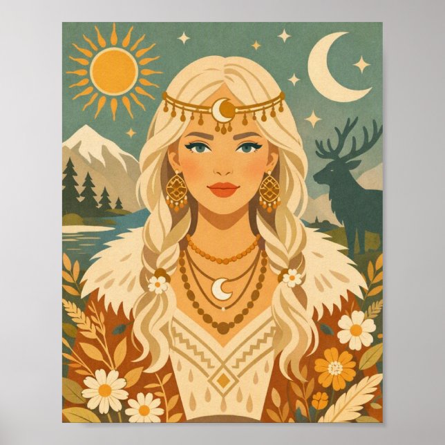 Affiche Art folklorique scandinave (Devant)