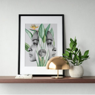 Affiche Art fou vintage surréaliste