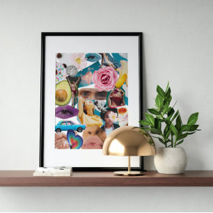 Affiche Art fou vintage surréaliste