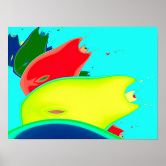 Affiche Art Fractal Fruit Étrange