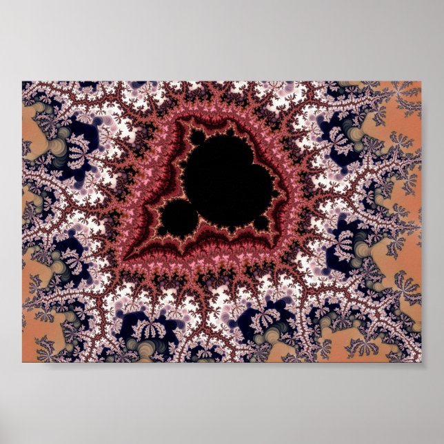 Affiche Art fractal Mandelbrot complexe (Devant)