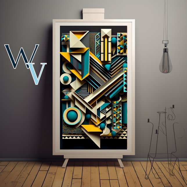 Affiche Art géométrique Abstrait (Créateur téléchargé)