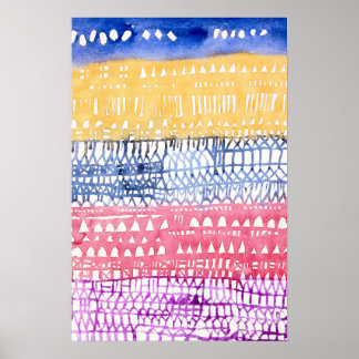 Affiche Art géométrique Abstrait coloré