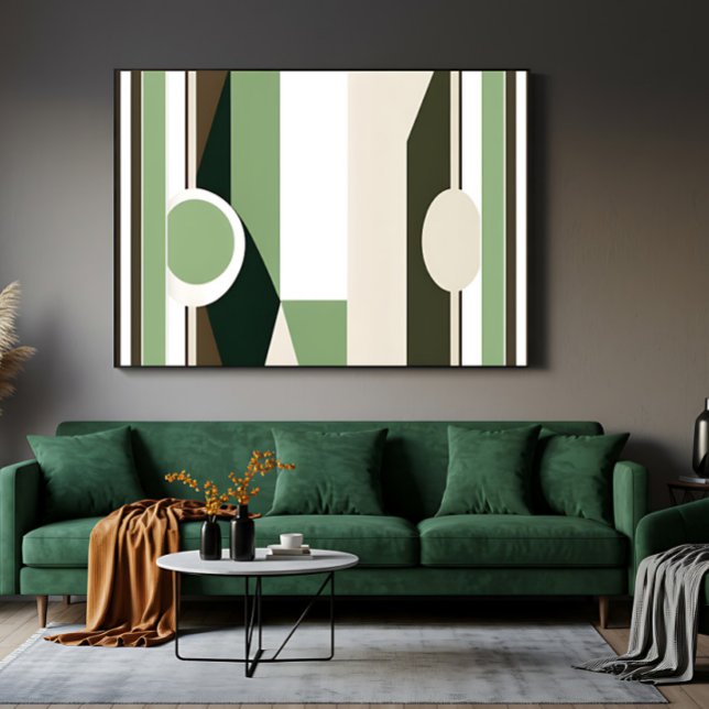 Affiche Art géométrique abstrait de teinte terreuse modern (Créateur téléchargé)