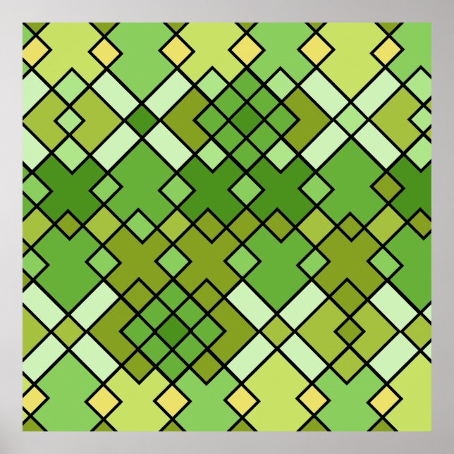 Affiche art géométrique abstrait moderne (Devant)