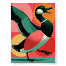 Art géométrique canard gras modernité du milieu du