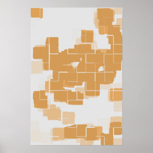 Affiche Art géométrique "Citrouille Pie"