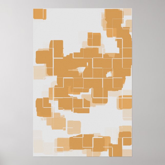 Affiche Art géométrique "Citrouille Pie" (Devant)