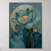 Art géométrique en ligne de fleur de lotus sarcell