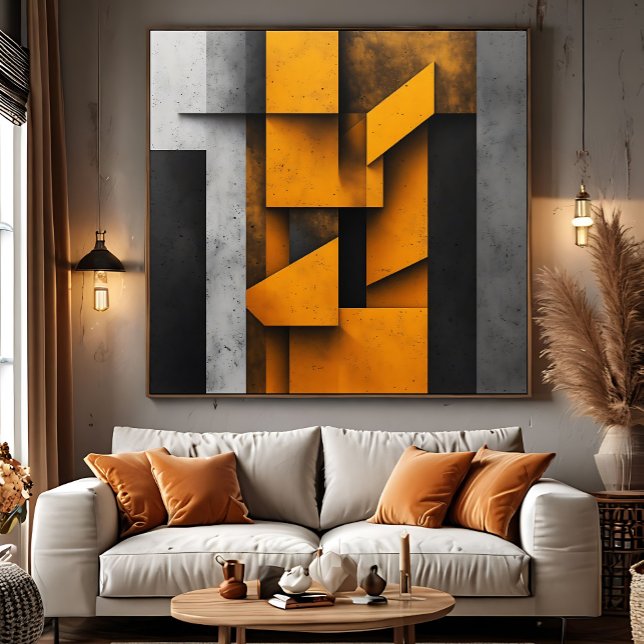 Affiche Art Géométrique Industriel (Créateur téléchargé)