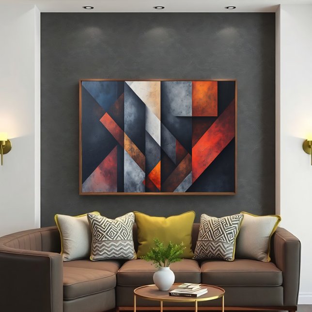 Affiche Art géométrique industriel (Créateur téléchargé)