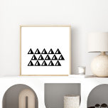 Affiche Art géométrique minimaliste moderne en noir et bla<br><div class="desc">Poster d'art moderne minimaliste de design géométrique scandinave en noir et blanc</div>