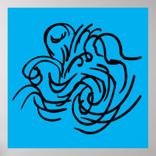 Affiche Art géométrique moderniste abstrait