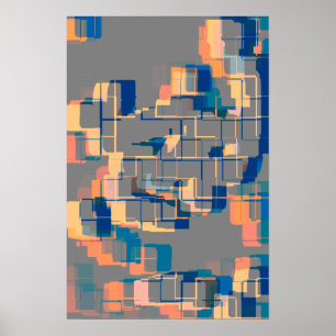 Affiche Art géométrique "Sunset"