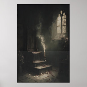 Affiche Art gothique de la cage d'escalier de la cathédral
