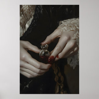 Affiche Art gothique imprimable de vampire victorien sombr
