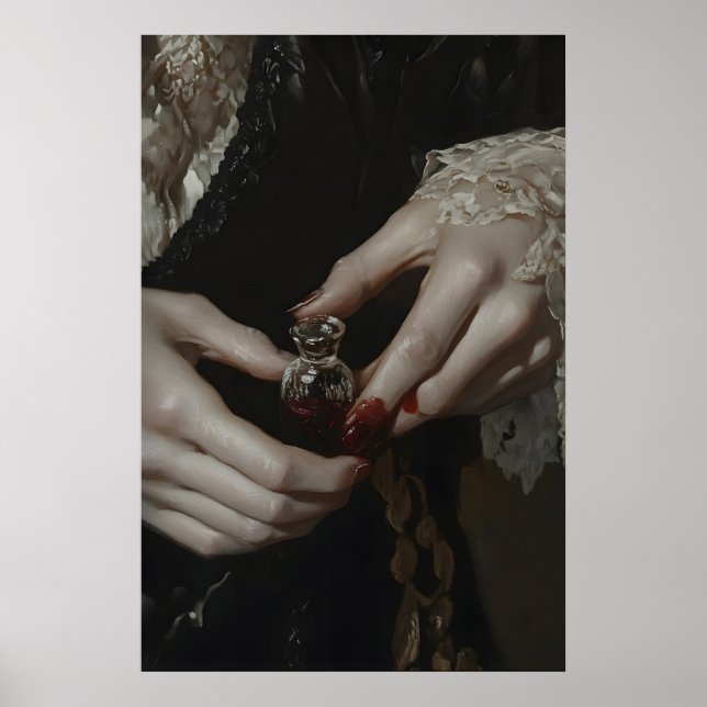 Affiche Art gothique imprimable de vampire victorien sombr (Devant)