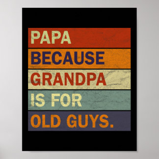 Affiche Art Grand-père Cool Pour Hommes Grand-père Papa Pa