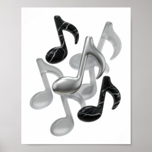 Affiche Art graphique abstrait argent dynamique