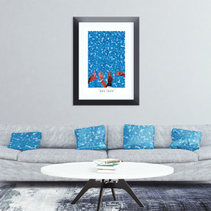 Affiche Art graphique Mains d'amour