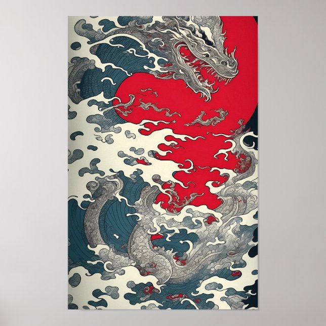 Affiche Art Hokusai (Devant)