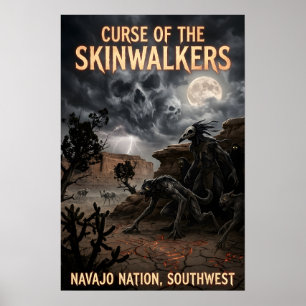 Affiche Art horrifique du folklore sombre de la nation Nav