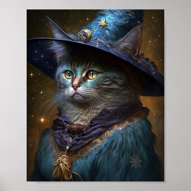 Affiche Art Imaginaire Chat Witch (Devant)