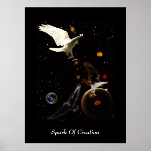 Affiche Art Imaginaire corbeau blanc