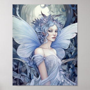 Affiche Art Imaginaire Fairy Bleu