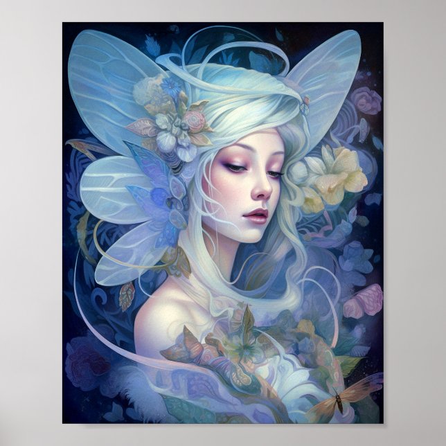 Affiche Art Imaginaire Fairy Bleu (Devant)