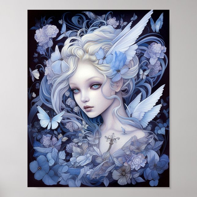 Affiche Art Imaginaire Fairy Bleu (Devant)