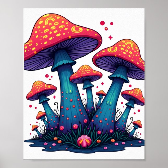Affiche Art Imaginaire psychédélique Trippy (Devant)