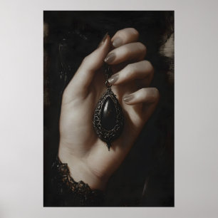 Affiche Art imprimable pendentif gothique victorien sombre
