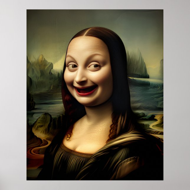 Affiche [Art imprimable] Rire Mona Lisa (Devant)