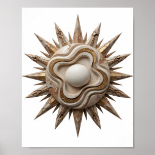 Affiche Art imprimé d'art abstrait argent ABSTRACT ART v2