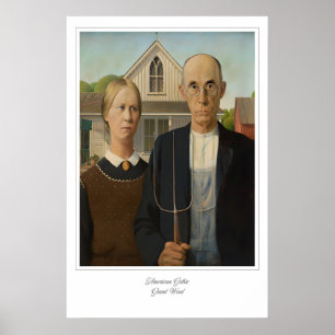 Affiche Art imprimé gothique américain Classique Midwest a