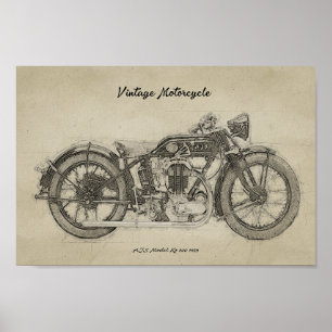 Affiche Art Imprimer Moto classique