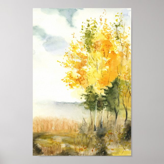 Affiche Art imprimer paysage automne (Devant)