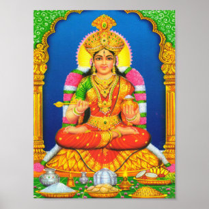Affiche Art indien Lakshmi déesse Religion hindoue