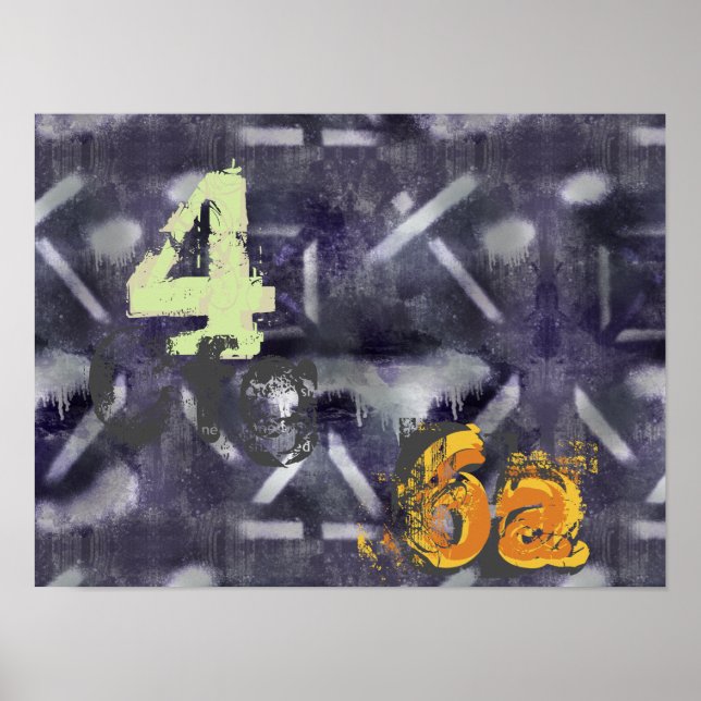 Affiche Art industriel abstrait (Devant)