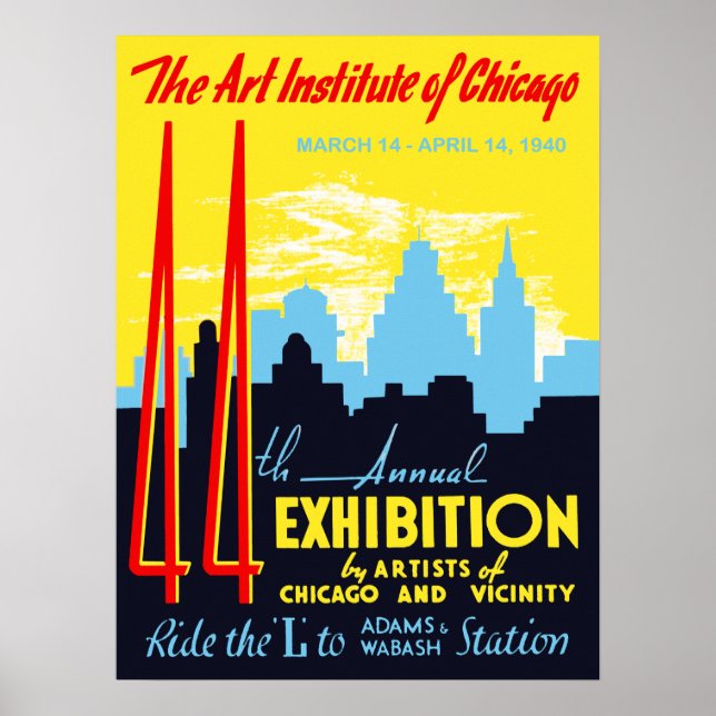 Affiche Art Institute de Chicago (Devant)