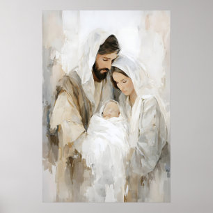 Affiche Art Jésus Marie Joseph Nativité Art Jésus