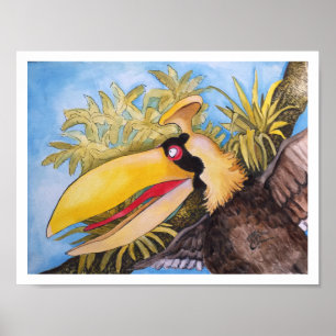 Affiche Art "Knock Knock Bird" par Mike Quinn