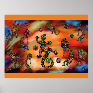 Affiche Art Kokopelli