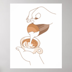 Affiche Art latte