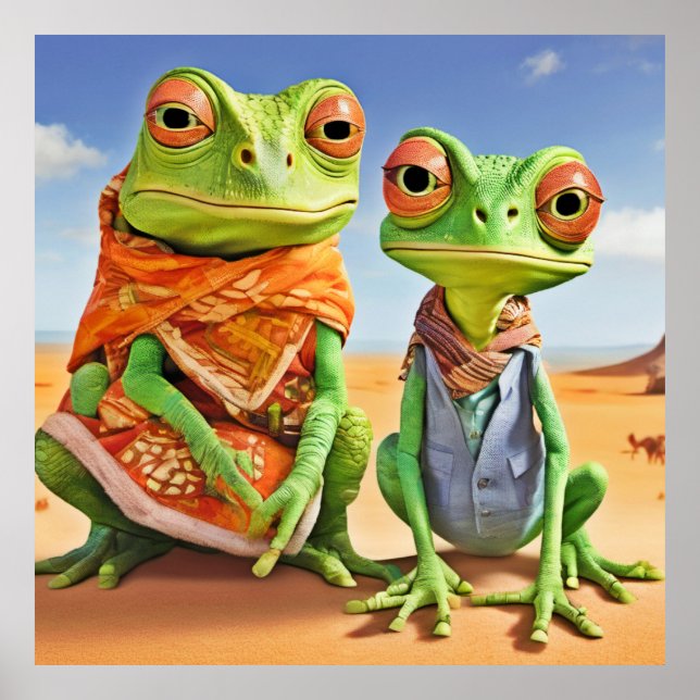 Affiche Art Lizard de famille (Devant)