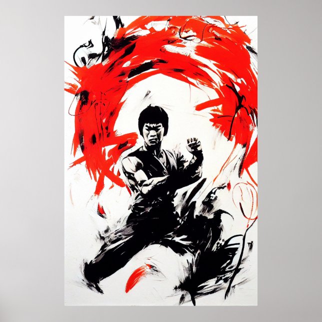 Affiche Art Martial Kung Fu Peinture Sauvage Esprit Libre (Devant)