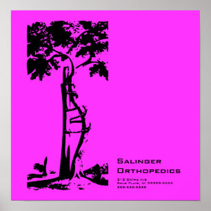 Affiche Art Médical Vintage Orthopédique Arbre Tordu