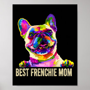 Affiche Art Meilleure Maman Frenchie Bouledogue Français M