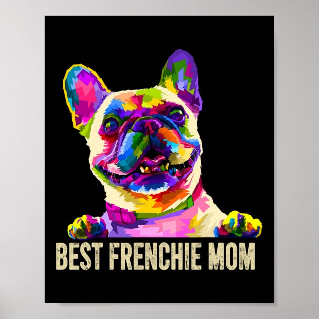 Affiche Art Meilleure Maman Frenchie Bouledogue Français M (Devant)